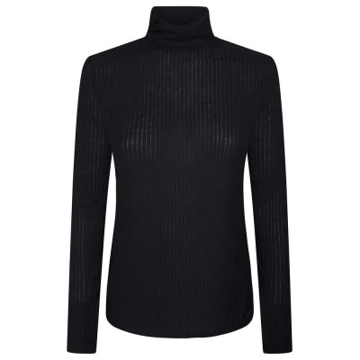 тениска,дамски,тениски,pepe,jeans,deborah,long,sleeve,high,neck,t,shirt,black,(black)