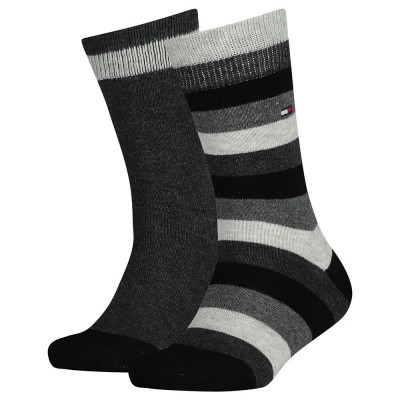 чорапи,детски,чорапи,tommy,hilfiger,basic,stripe,socks,2,pairs,black,(black)