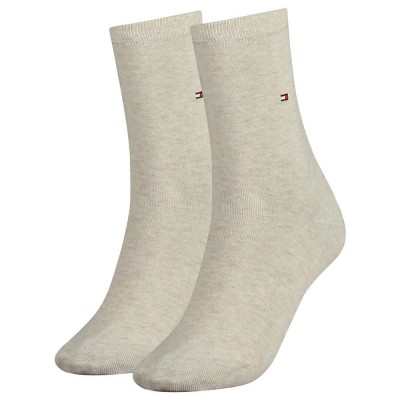 чорапи,дамски,чорапи,tommy,hilfiger,casual,socks,2,pairs,light,beige,melange,(beige)