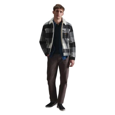 яке,мъжки,якета,superdry,highwayman,wool,sherpa,trucker,jacket,black
