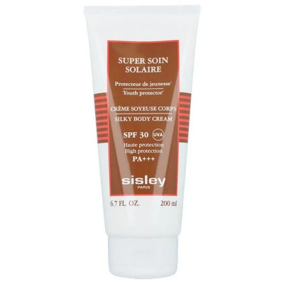 козметика,за,защита,от,слънце,sisley,super,soin,solaire,silky,body,cream,spf30,200ml,white