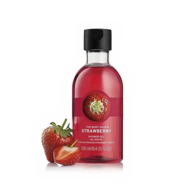 хигиена,тяло,the,body,shop,strawberry,shower,gel,250ml,red