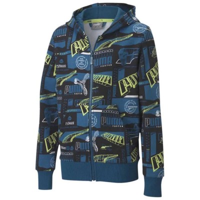 блуза,детски,блузи,puma,alpha,all,over,print,full,zip,sweatshirt,blue