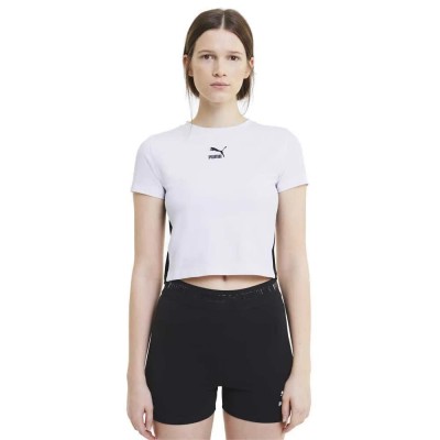 тениска,дамски,тениски,puma,classics,t7,crop,short,sleeve,t,shirt,puma,white,(white)