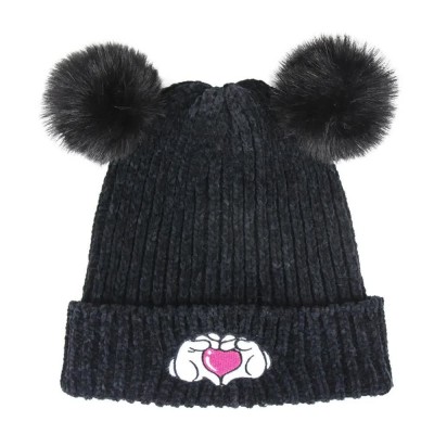 шапка,всички,шапки,cerdá,minnie,pompom,beanie,black,(black)