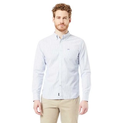 риза,с,дълъг,ръкав,мъжки,ризи,dockers,oxford,slim,fit,long,sleeve,shirt,blue