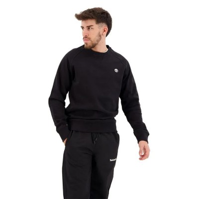 блуза,мъжки,пуловери,timberland,exeter,river,basic,brushed,back,crew,regular,sweatshirt,black,(black)