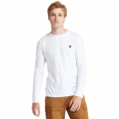 тениска,мъжки,тениски,timberland,dunstan,river,crew,slim,long,sleeve,t,shirt,white