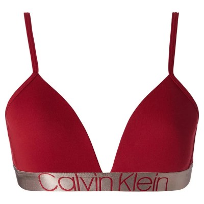 дамско,бельо,дамски,бикини,и,танкини,calvin,klein,triangle,light,lined,bra,red,(sweet,berry)