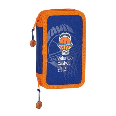 канцеларски,принадлежности,safta,valencia,basket,small,double,filled,28,pieces,pencil,case,orange,blue,(blue,orange)