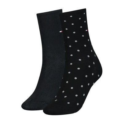 чорапи,дамски,чорапи,tommy,hilfiger,dot,classic,socks,2,pairs,black