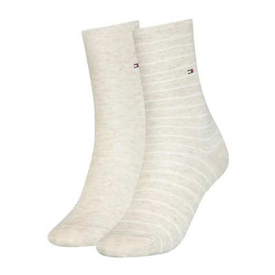 чорапи,дамски,чорапи,tommy,hilfiger,small,stripe,classic,socks,2,pairs,light,beige,melange,(beige)