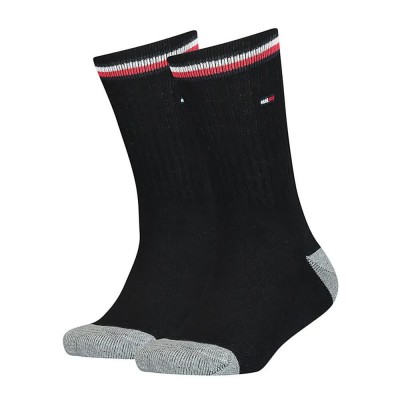 чорапи,детски,чорапи,tommy,hilfiger,iconic,sports,socks,2,pairs,black