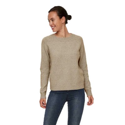 блуза,дамски,пуловери,дамски,плетени,дрехи,vero,moda,doffy,o,neck,sweater,brown,(sepia,tint)