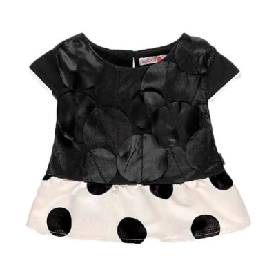 тениска,детски,тениски,boboli,knit,combined,short,sleeve,t,shirt,black,(black)