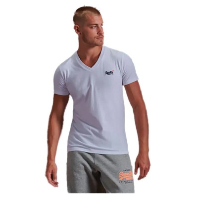 тениска,мъжки,тениски,superdry,orange,label,classic,short,sleeve,v,neck,t,shirt,optic,(white)
