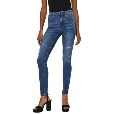 дънки,дамски,панталони,vero,moda,sophia,high,waist,skinny,jeans,medium,blue,denim,(blue)