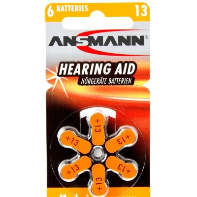 батерии,ansmann,1x6,zinc,air,13,pr48,106946,button,battery,orange,(orange)