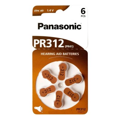 батерии,panasonic,pr,312,zinc,air,button,battery,6,units,red,(red)