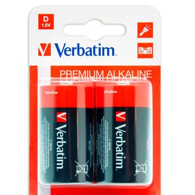 батерии,verbatim,1x2,mono,d,lr,20,49923,alkaline,battery,black,(black)