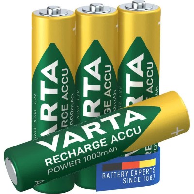 батерии,varta,1x4,1000mah,aaa,rechargeable,battery,green,(green)