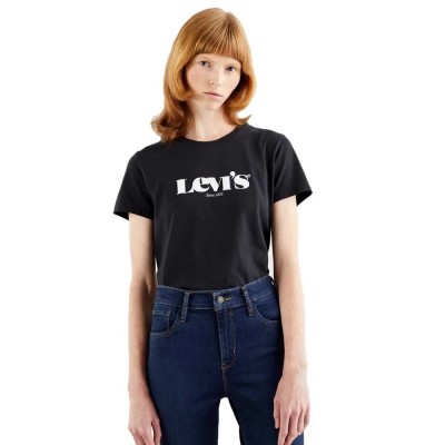 тениска,дамски,тениски,levi´s,®,the,perfect,17369,short,sleeve,t,shirt,black,(new,logo,ii,caviar)