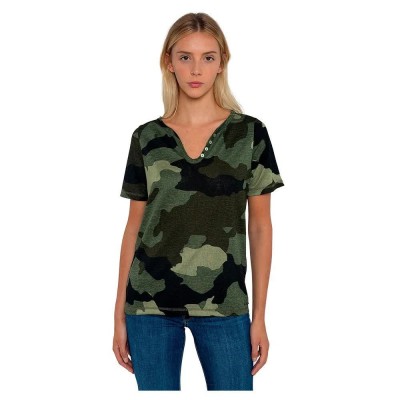 тениска,дамски,тениски,pepe,jeans,cami,short,sleeve,v,neck,t,shirt,green,(forest,green)