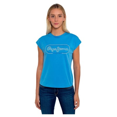 тениска,дамски,тениски,pepe,jeans,carol,short,sleeve,t,shirt,blue,(bright,blue)