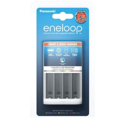 батерии,eneloop,smart,&,quick,bq,cc55e,battery,charger,white
