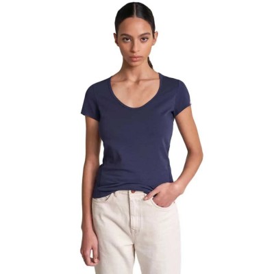 тениска,дамски,тениски,salsa,jeans,timeless,lyocell,short,sleeve,t,shirt,blue,(blue)