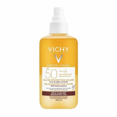 козметика,за,защита,от,слънце,vichy,ideal,sol,eau,luminous,spf50,200ml,yellow