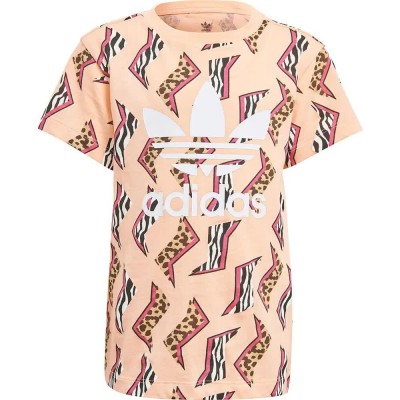 тениска,детски,тениски,adidas,originals,allover,print,pack,short,sleeve,t,shirt,glow,pink,multicolor,white,(beige)