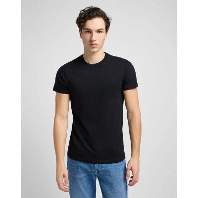 тениска,мъжки,тениски,lee,2,units,short,sleeve,t,shirt,black,(black)