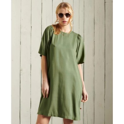 рокля,дамски,поли,и,рокли,superdry,tencel,short,dress,green,(four,leaf,clover)