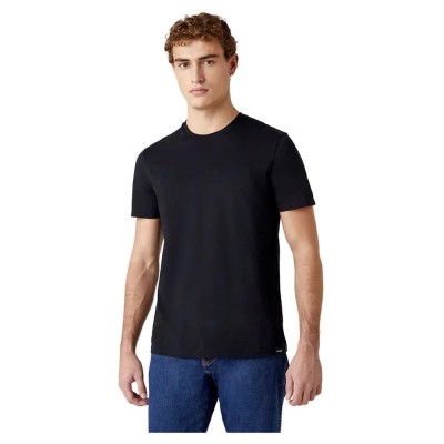 тениска,мъжки,тениски,wrangler,2,units,short,sleeve,t,shirt,black,(black)