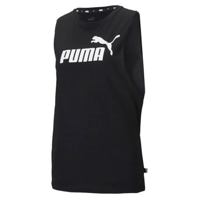 тениска,дамски,тениски,puma,essential,cut,off,logo,sleeveless,t,shirt,black