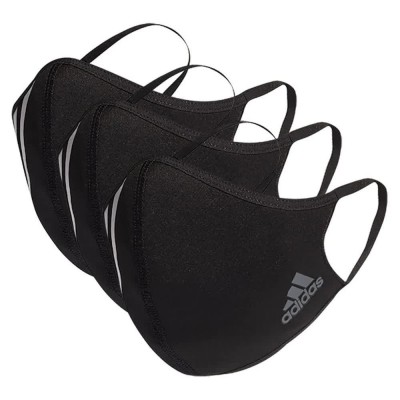 други,аксесоари,adidas,4,stripes,face,mask,3,units,black,(black,white)