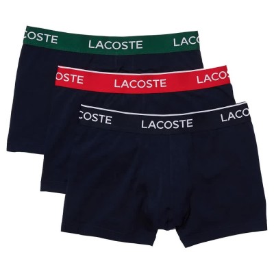 боксерки,мъжко,бельо,lacoste,casual,boxers,3,units,marine,vert,rouge,marine,(blue)