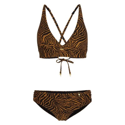 дамски,бански,костюми,o´neill,teaser,bikini,black,all,over,print,brown,(brown)