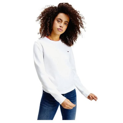 поларена,блуза,дамски,блузи,tommy,jeans,regular,fleece,sweatshirt,white