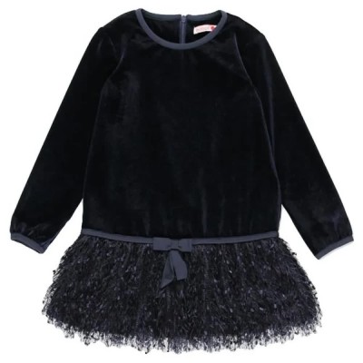 рокля,детски,поли,и,рокли,boboli,velour,with,fringes,dress,blue