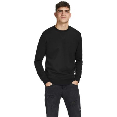 блуза,мъжки,пуловери,jack,&,jones,basic,sweatshirt,black,(black,regular,fit)