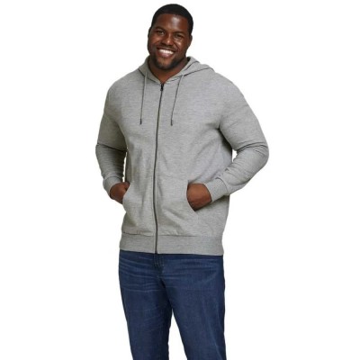 блуза,мъжки,пуловери,jack,&,jones,basic,full,zip,sweatshirt,light,grey,melange,(grey)