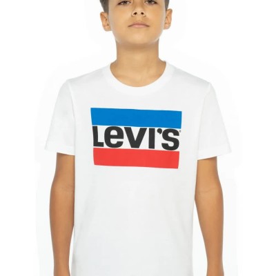 тениска,детски,тениски,levi´s,®,sportswear,logo,short,sleeve,t,shirt,transparent,(white)