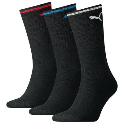 чорапи,мъжки,чорапи,puma,sport,crew,stripe,socks,3,pairs,black