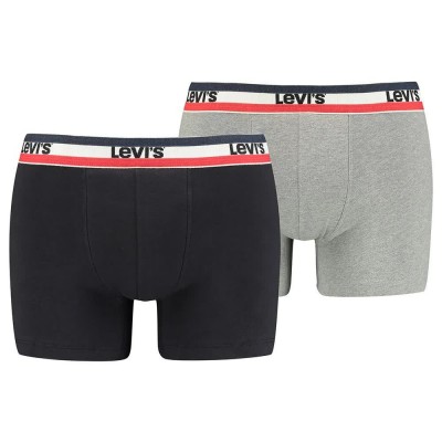 боксерки,мъжко,бельо,levi´s,®,logo,boxers,3,units,black,grey,(black,grey,melange)