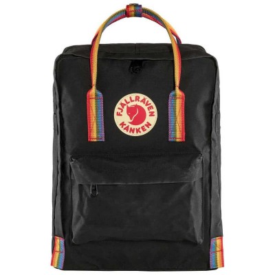 раница,раници,fjällräven,kånken,rainbow,16l,backpack,black,(black,rainbow,pattern)