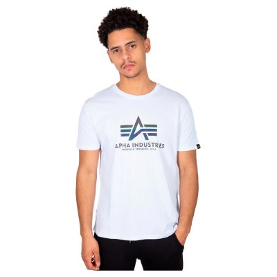 тениска,мъжки,тениски,alpha,industries,basic,rainbow,reflective,short,sleeve,t,shirt,white,(white)