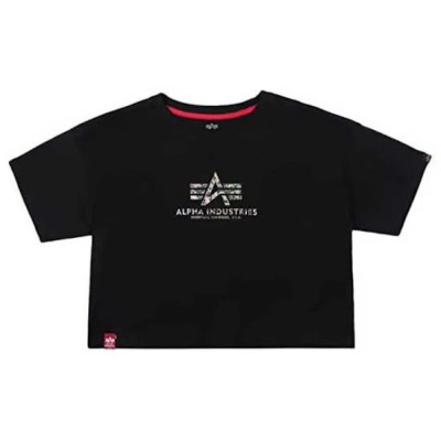 тениска,дамски,тениски,alpha,industries,basic,cos,holografic,print,short,sleeve,t,shirt,black,(black,silver,crystal)