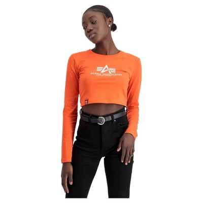 къса,блуза,дамски,топове,alpha,industries,basic,crop,long,sleeve,top,red,(atomic,red)